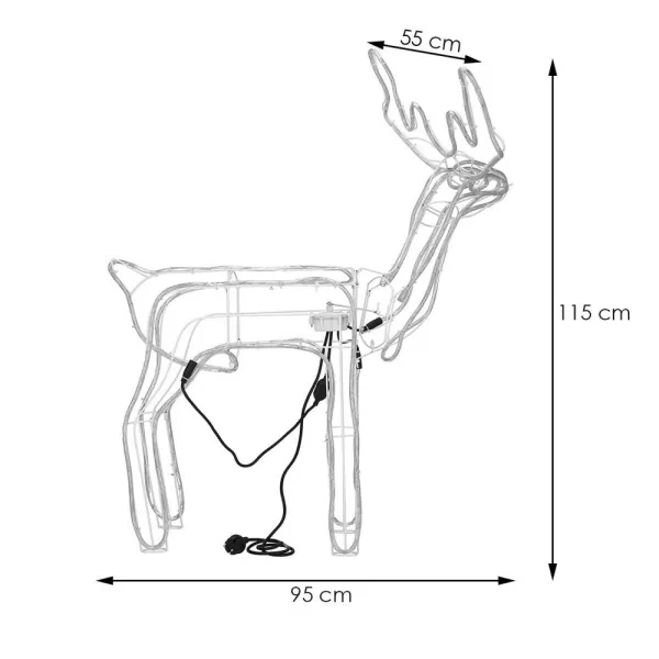 Christmas decoration, reindeer, Springos CL1227 288 Led