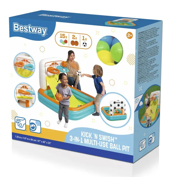 Бассейн с мячиками Bestway Kick N'Swish 120 x 107 x 84 cm