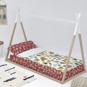 Комплект постельного белья на молнии с одеялом HappyFriday Moshi Moshi Harvestwood Разноцветный 42 x 20 x 50 cm