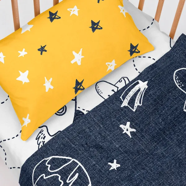 Cot Bedding Set HappyFriday Mr Fox Starspace Multicolour