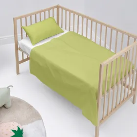 Cot Bedding Set HappyFriday BASIC KIDS Green