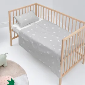 Мешок Nordic без наполнения HappyFriday Basic Kids Little star Серый Детская кроватка 2 Предметы