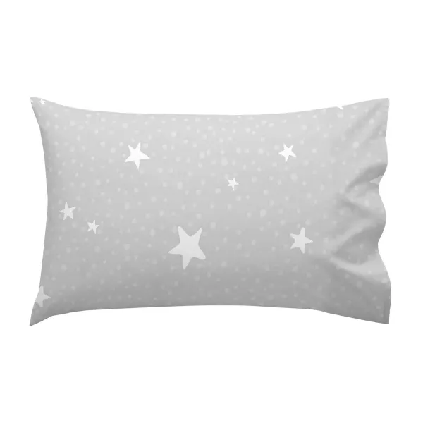 Cot Bedding Set HappyFriday Basic Kids Little star Grey