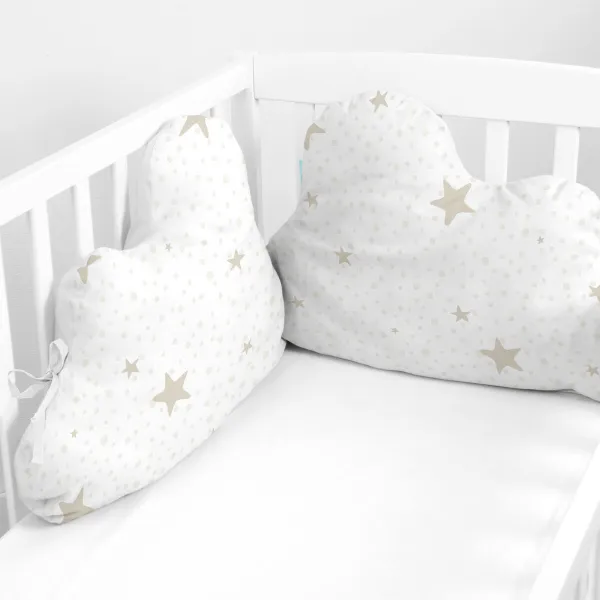 Mazuļa gultas aizsargs HappyFriday Basic Kids Little star  Bēšs 60 x 40 cm