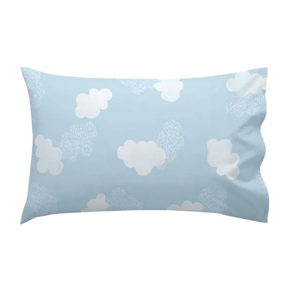 Cot Bedding Set HappyFriday Basic Kids Clouds Blue