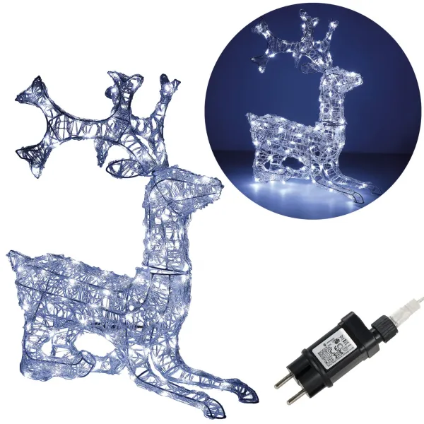 Christmas decoration LED reindeer Springos CL4121 130 LED, cold white