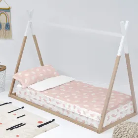 Мешок Nordic без наполнения HappyFriday Basic Kids Clouds Розовый 105 x 200 cm
