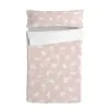 Quilt Cover without Filling HappyFriday Basic Kids Clouds Pink 90 x 200 cm
