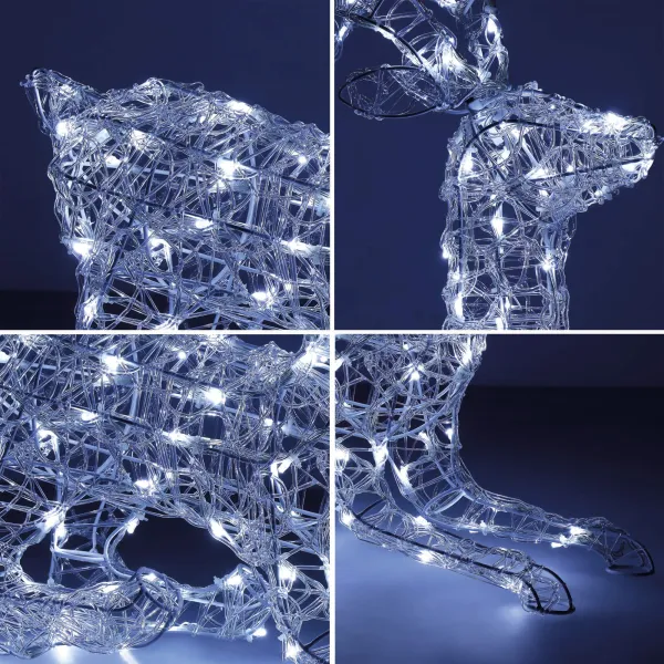 Christmas decoration LED reindeer Springos CL4121 130 LED, cold white