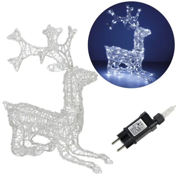 Christmas decoration LED reindeer Springos CL4121 130 LED, cold white