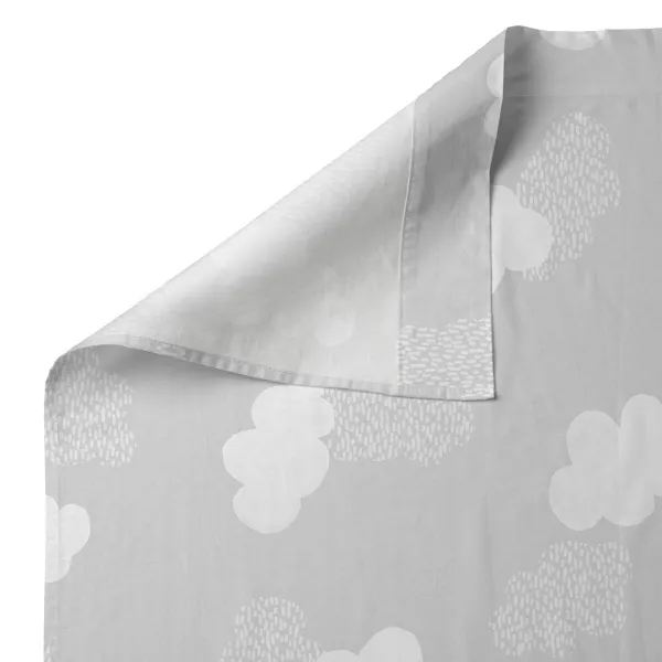 Cot Bedding Set HappyFriday Basic Kids Clouds Grey Baby Crib
