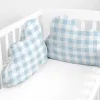 Cot protector HappyFriday Basic Kids Vichy Blue 60 x 40 cm
