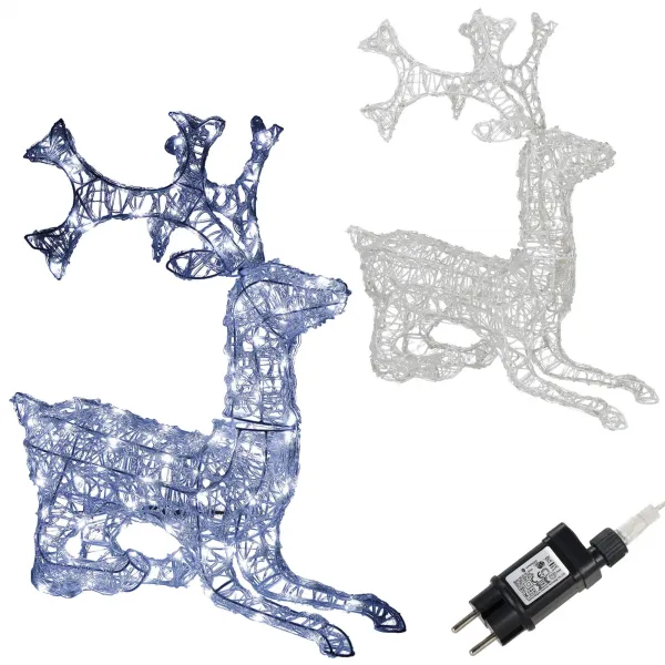 Christmas decoration LED reindeer Springos CL4121 130 LED, cold white