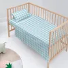 Cot Bedding Set HappyFriday Basic Kids Vichy Blue