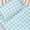Cot Bedding Set HappyFriday Basic Kids Vichy Blue