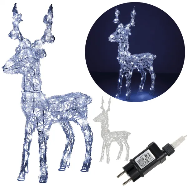 Christmas Decoration LED Reindeer Springos CL4122 100 LED, warm white