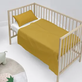 Cot Bedding Set HappyFriday BASIC KIDS Mustard