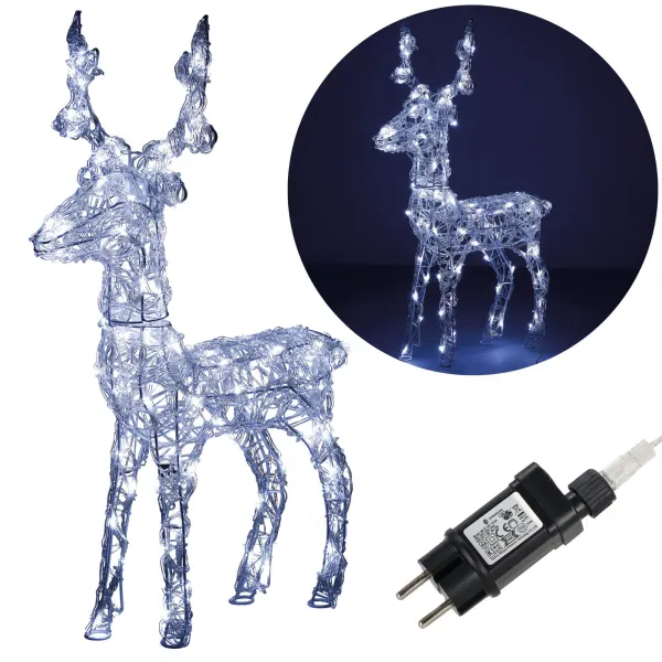 Christmas Decoration LED Reindeer Springos CL4122 100 LED, warm white
