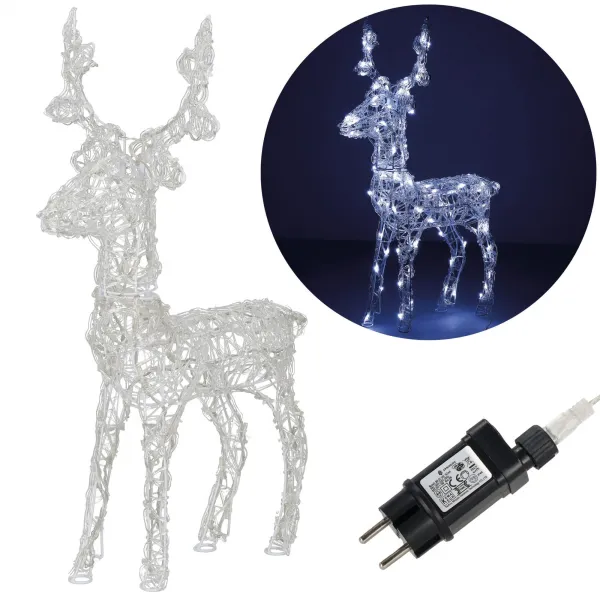 Jõulukaunistus LED põhjapõder Springos CL4122 100 LED, soe valge