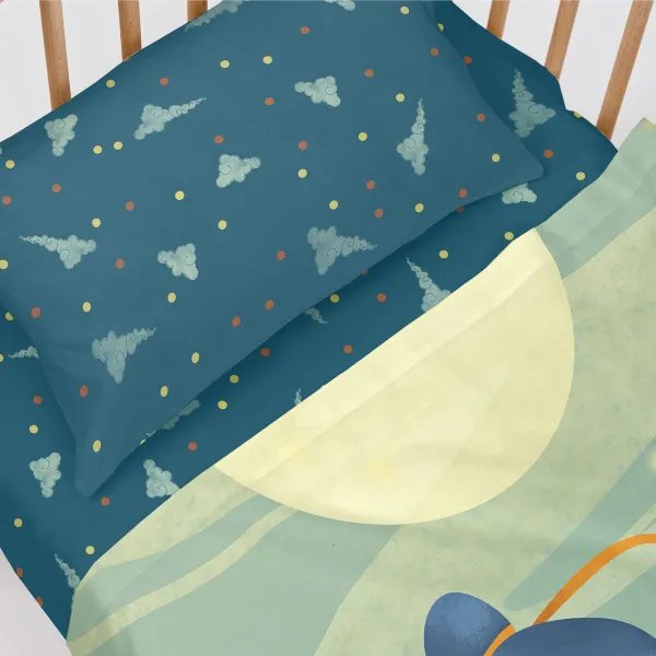 Cot Bedding Set HappyFriday Mr Fox The Warrior Multicolour Baby Crib