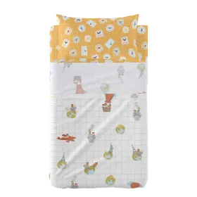 Cot Bedding Set HappyFriday Mr Fox World Trip Multicolour