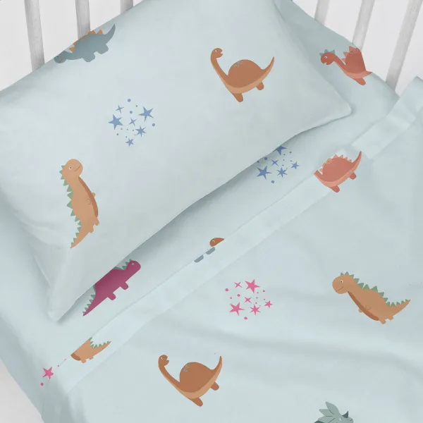 Cot Bedding Set HappyFriday HF Mini Dinosaur Multicolour Baby Crib