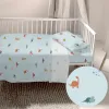 Cot Bedding Set HappyFriday HF Mini Dinosaur Multicolour Baby Crib