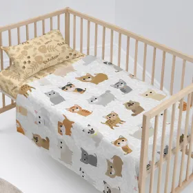 Cot Bedding Set HappyFriday Mr Fox Cats Multicolour Baby Crib