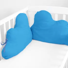 Cot protector HappyFriday Basic Kids Cloud Turquoise 60 x 40 cm