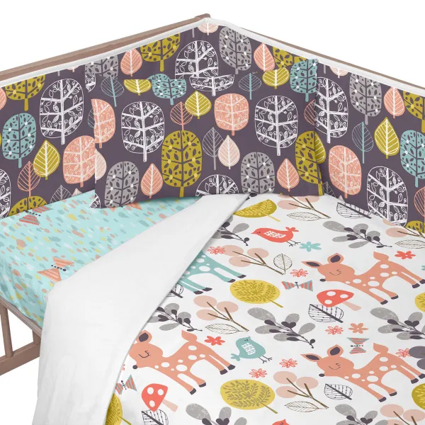 Pinnasängyn suoja HappyFriday Moshi moshi Woodland Monivärinen 210 x 40 cm