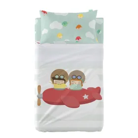 Cot Bedding Set HappyFriday Happynois Learning To Fly Multicolour