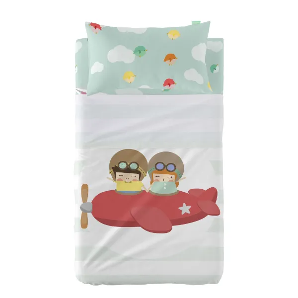 Cot Bedding Set HappyFriday Happynois Learning To Fly Multicolour