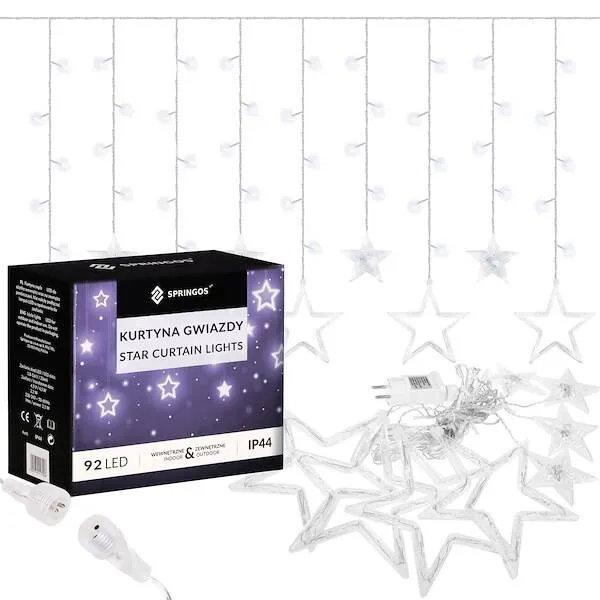 Christmas Led garland stars Springos CL4009 92 kpl.