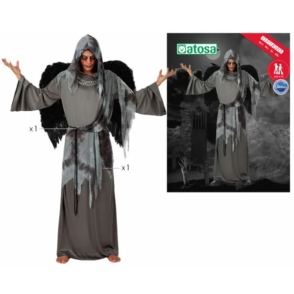 Kostumas suaugusiems 9361 Juodas angelas (2 Pcs)