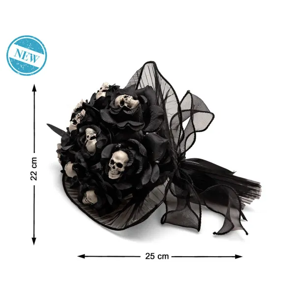 Halloween Decorations 22 x 22 x 25 cm Black Skulls