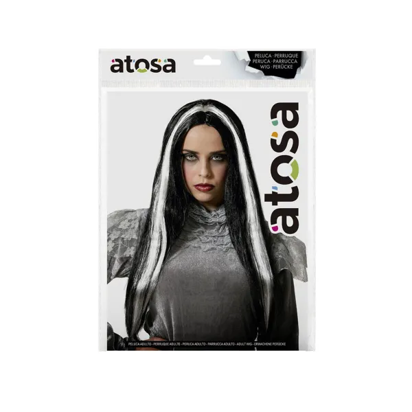 Wigs White Black Vampire 60 cm