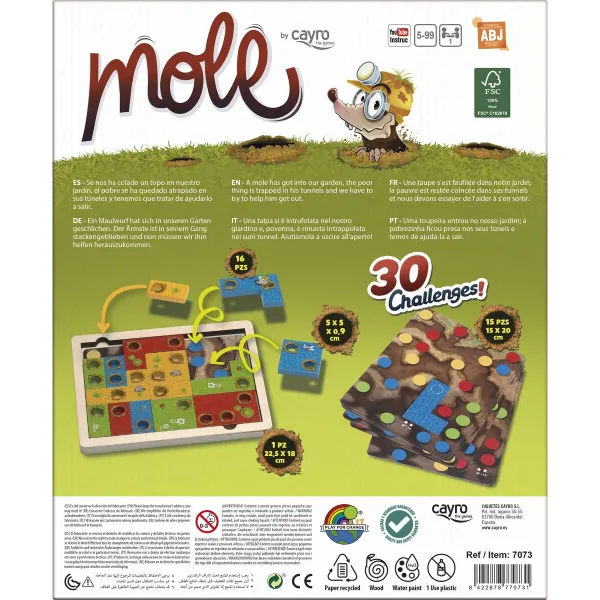 Lautapeli Cayro Mole (ES-PT-EN-FR-IT-DE)