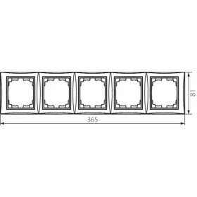 5 Gang Frame Horizontal - with wing DOMO