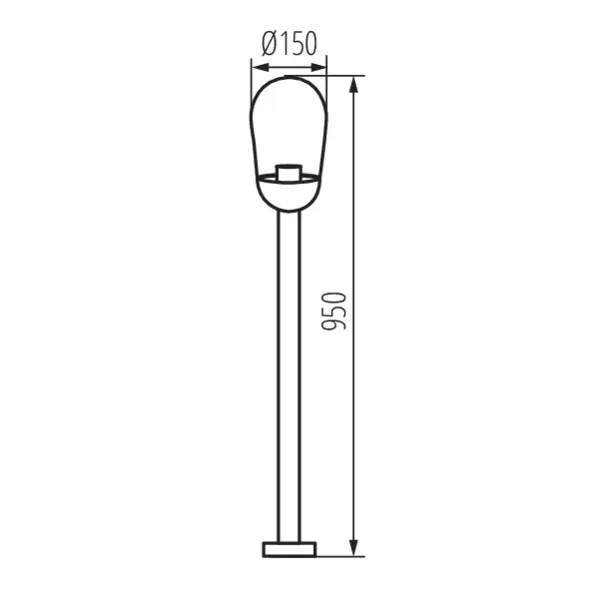 Garden light fitting with replaceable light source LIEGO