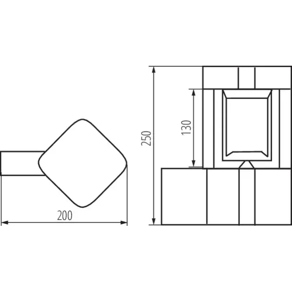 Garden light fitting with replaceable light source PEVO