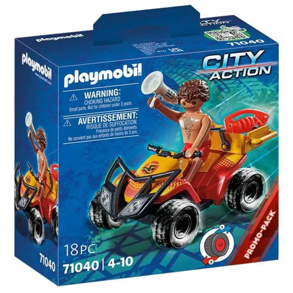 Playset Playmobil City Action Rescue Quad  18 Kappaletta 71040