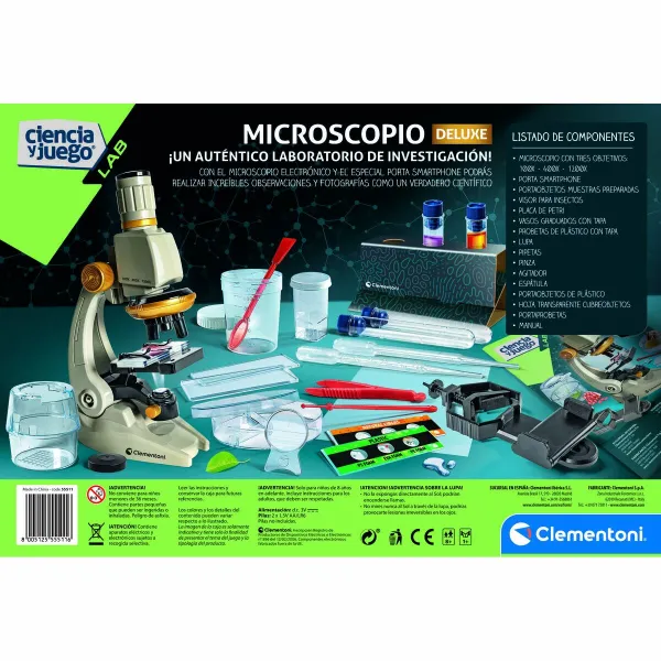 Mikroskooppi Clementoni Smart Deluxe Lasten 45 x 37 x 7 cm