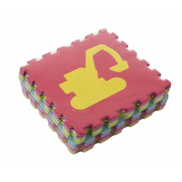 Коврик-паззл полиэстер 30 x 30 x 1 cm транспорт 9 Предметы