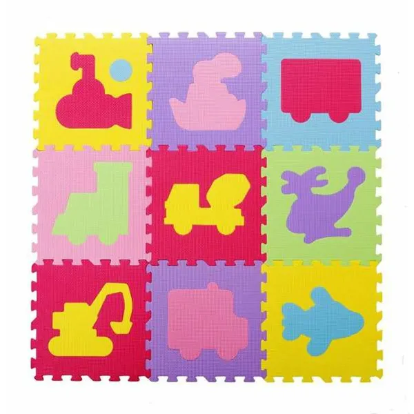 Puzzle Carpet Polyester 30 x 30 x 1 cm Transporter 9 Pieces
