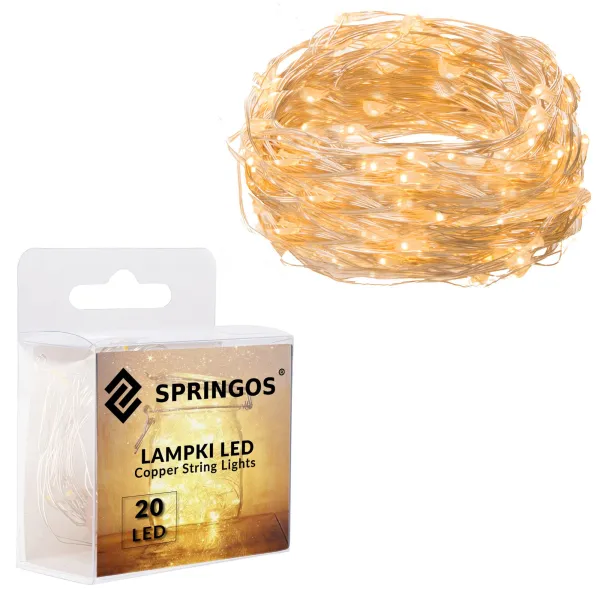 Christmas tree lights 20 LED Springos CL0026 battery operated