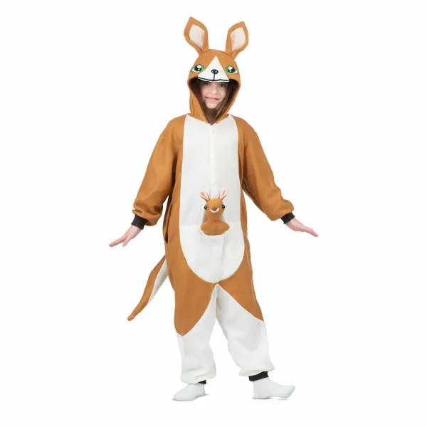 Costume for Children My Other Me Brown Kangaroo 3 Pieces