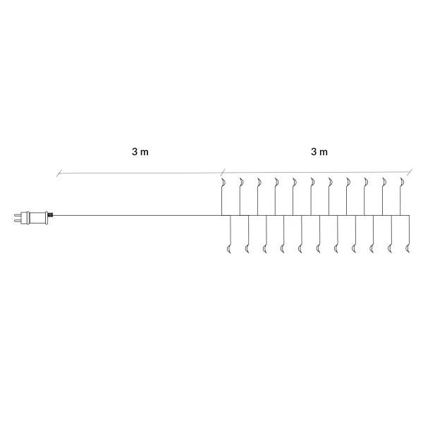 Decorative lamps 300 LED wires cold white 3m