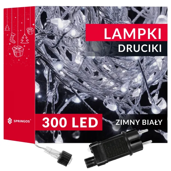Decorative lamps 300 LED wires cold white 3m