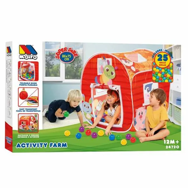 Ball Pool Moltó 61,5 x 27,5 x 32,5 cm Balls x 25 Farm