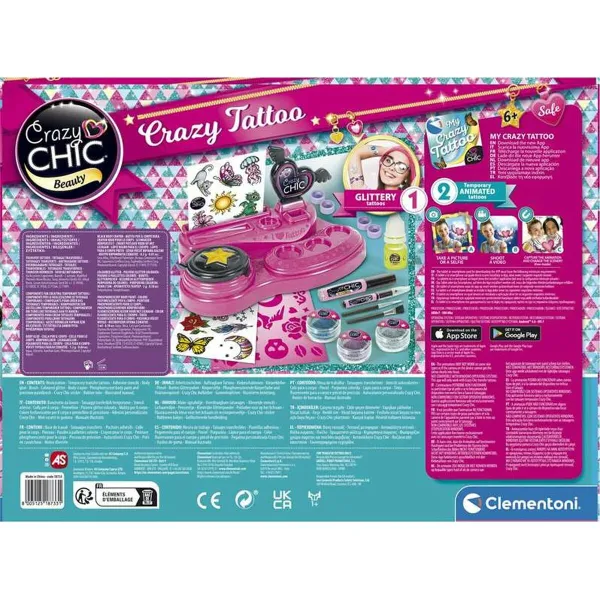 Laikinosios Tatuiruotės Clementoni Crazy Tattoo Studio